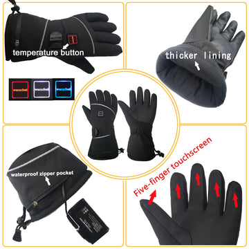 LPCRILLY heated gloves back-of-hand heating delivers fast warmth for cold rides.