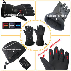 LPCRILLY heated gloves back-of-hand heating delivers fast warmth for cold rides.