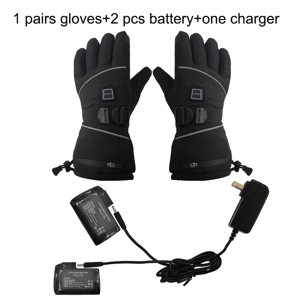 LPCRILLY heated gloves suitable for skiing and motorcycling in winter.
