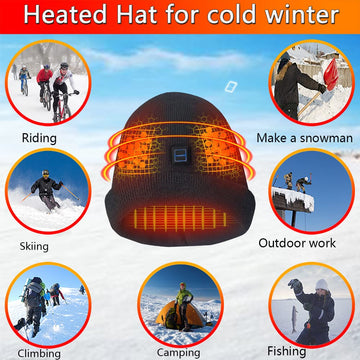 LPCRILLY heated hat LED indicator lights up when heating is activated