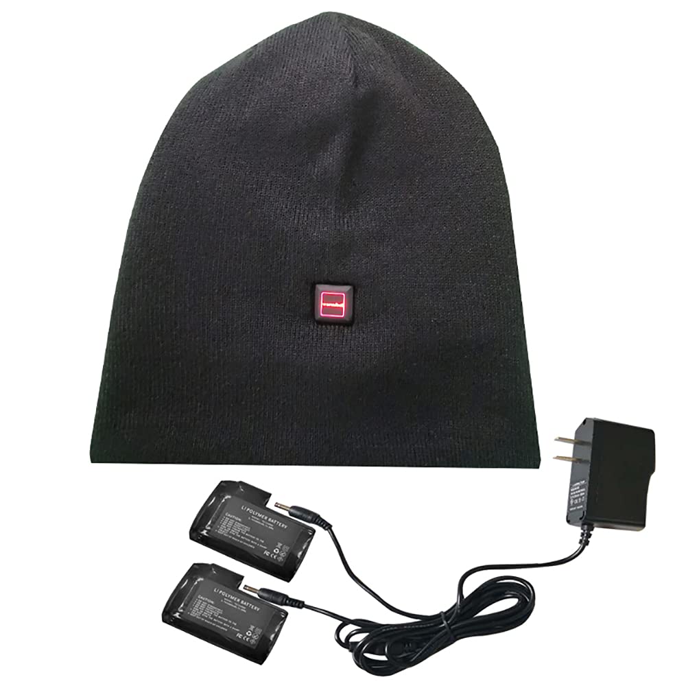LPCRILLY heated hat outdoors in winter scene emphasizing warmth and comfort