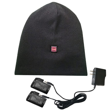 LPCRILLY heated hat outdoors in winter scene emphasizing warmth and comfort