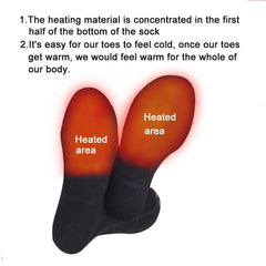 LPCRILLY thermostat-controlled heating socks with LED indicator.