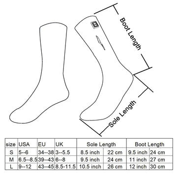 LPCRILLY washable heated socks care instructions for easy cleaning.