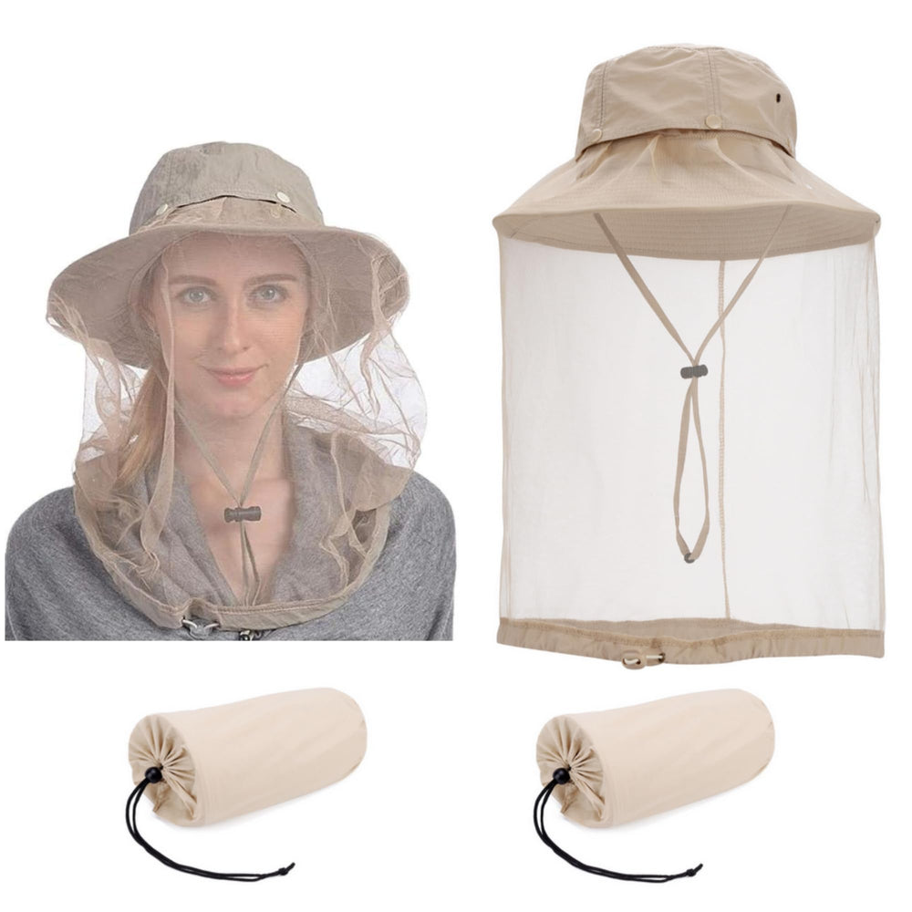 Two khaki hats side by side