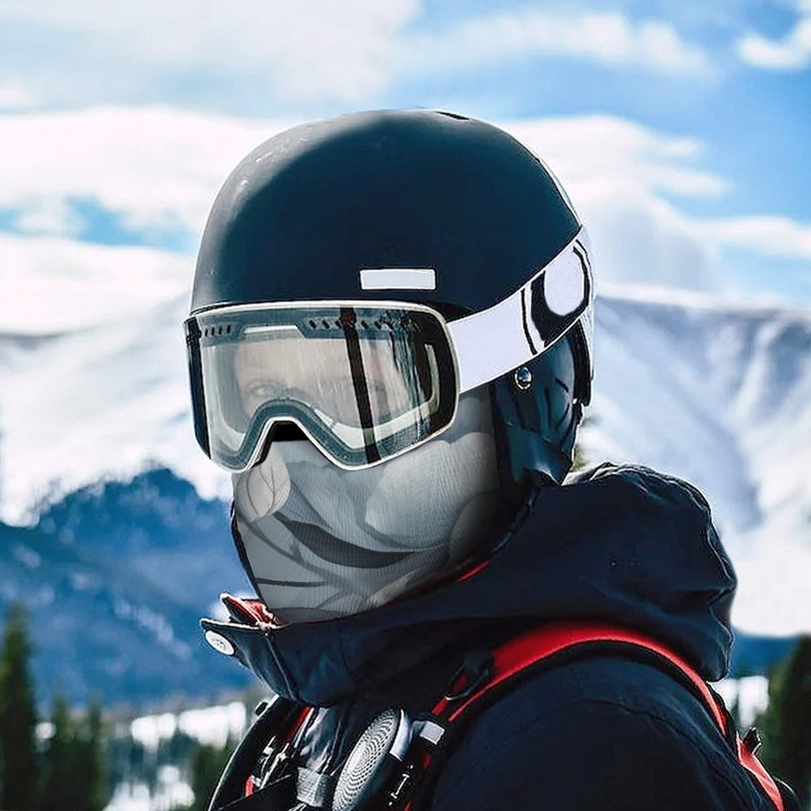 LPSADGF neck gaiter keeps dust at bay on dusty trails and commutes.