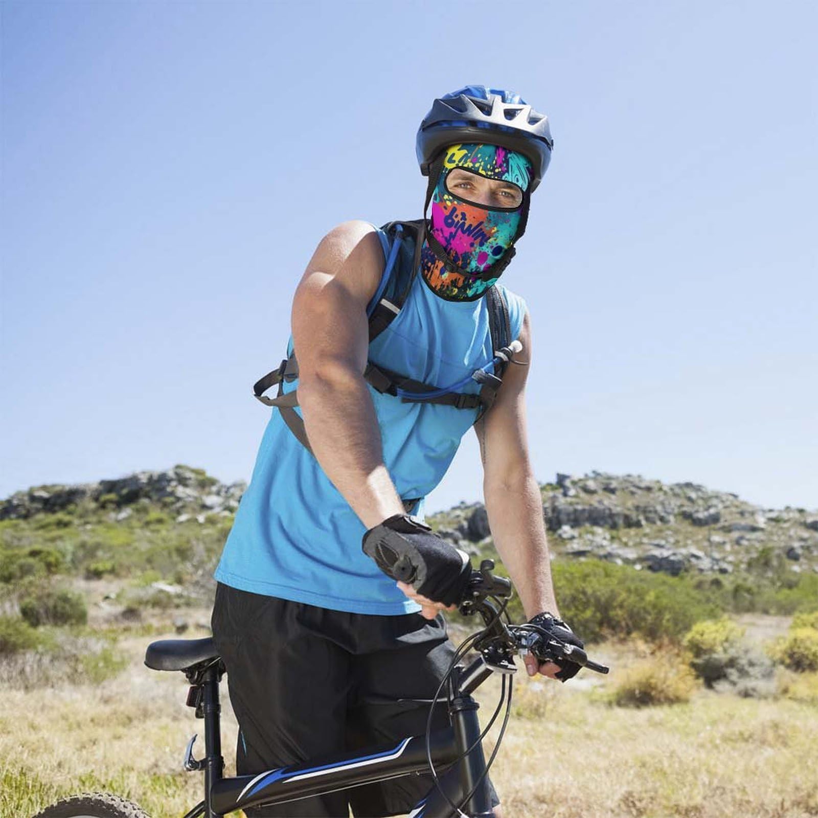 LPSADGF running and cycling face mask offering breathable coverage for all-weather rides.