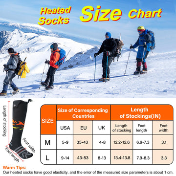 LQTTEK heated socks featuring dual 10000mAh batteries for long-lasting warmth