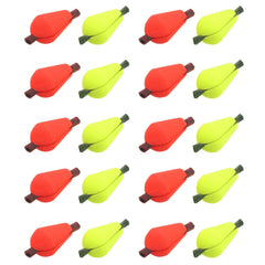 LT Easiyl 20pcs float foam bobbers set with Fluorescent Yellow and Red