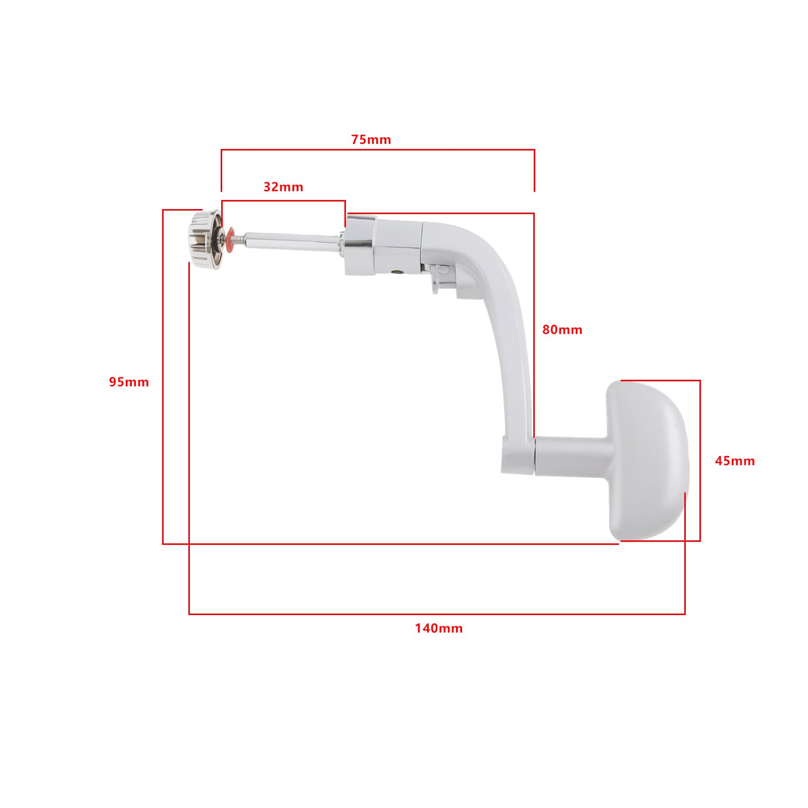 Metal and plastic LT Easiyl reel handle construction