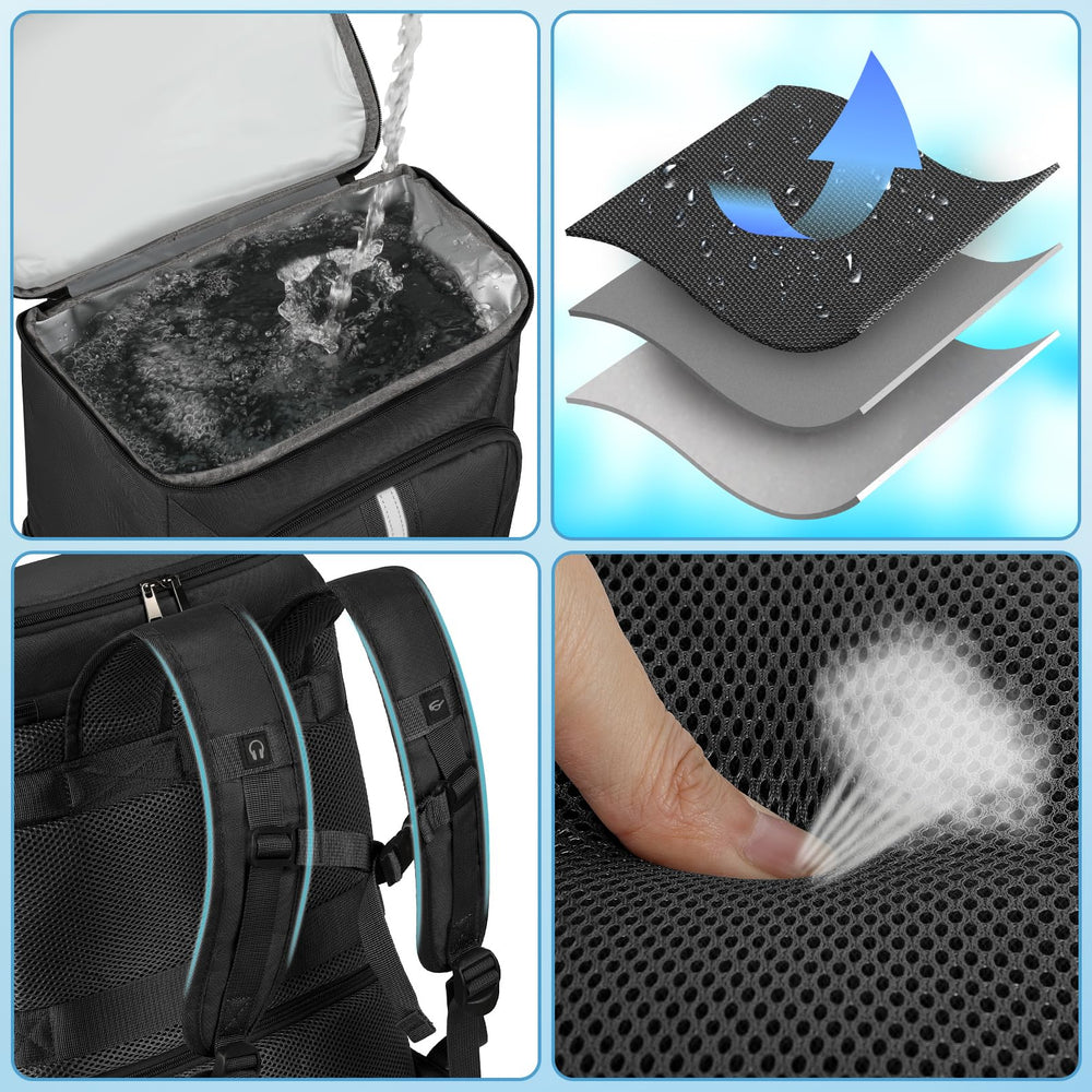 LTINVECK backpack cooler back ventilation enhances comfort
