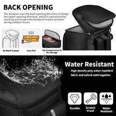LTINVECK backpack cooler side pocket stores bottles for easy access