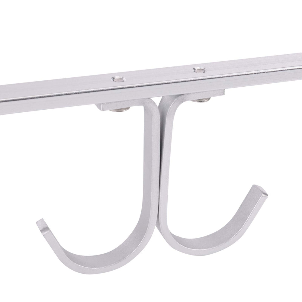 Garage or basement installation of Lucausd fishing rod ceiling rack with screws included