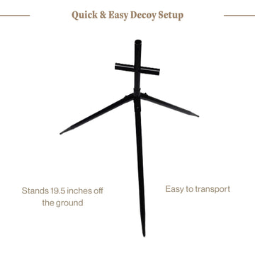 Lucky Duck stand is portable and easy to carry in field bags