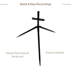 Lucky Duck stand is portable and easy to carry in field bags