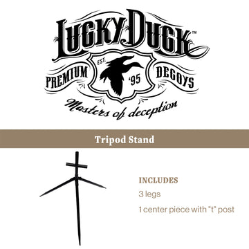 Lucky Duck stand uses round poles to raise spinners or flappers