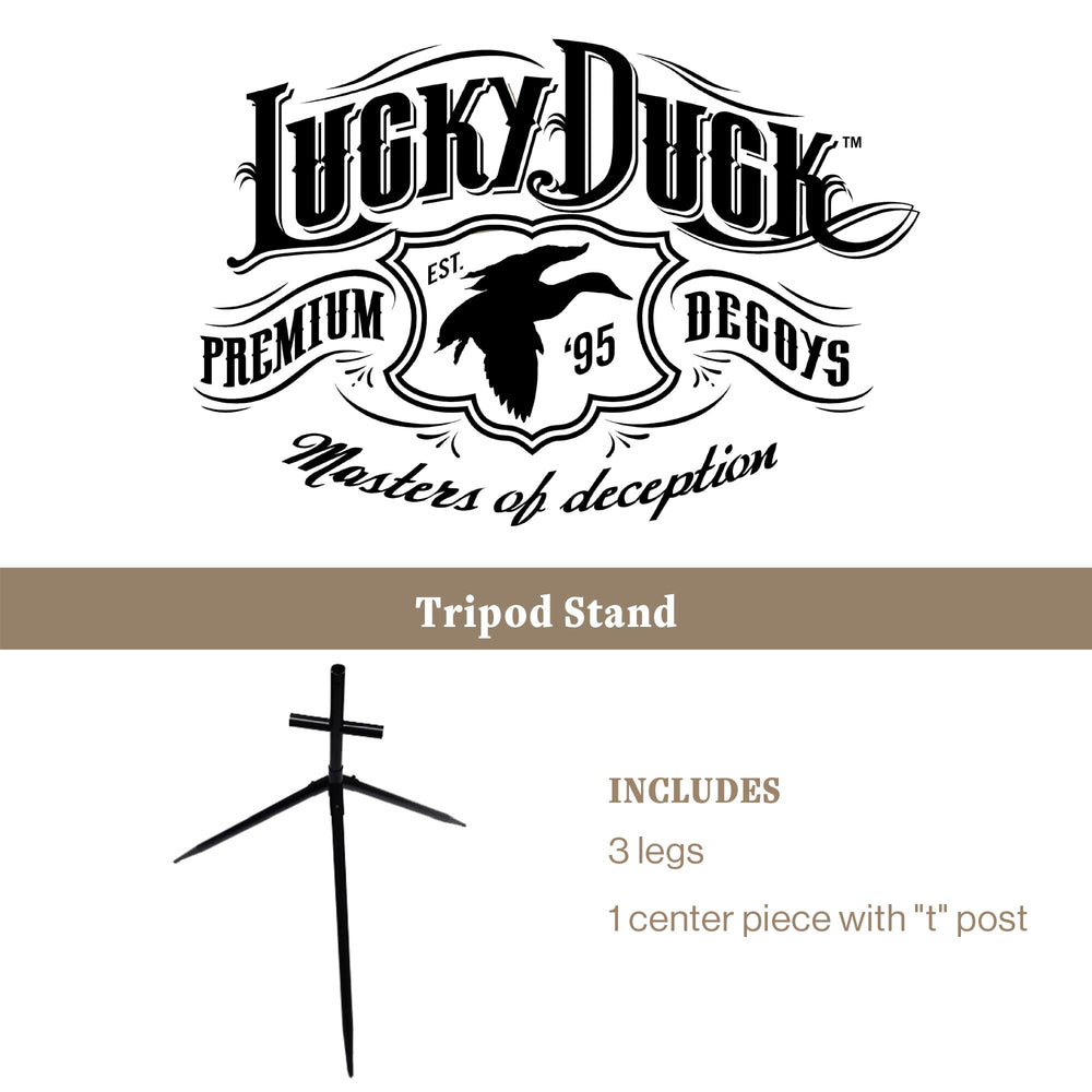 Lucky Duck stand uses round poles to raise spinners or flappers