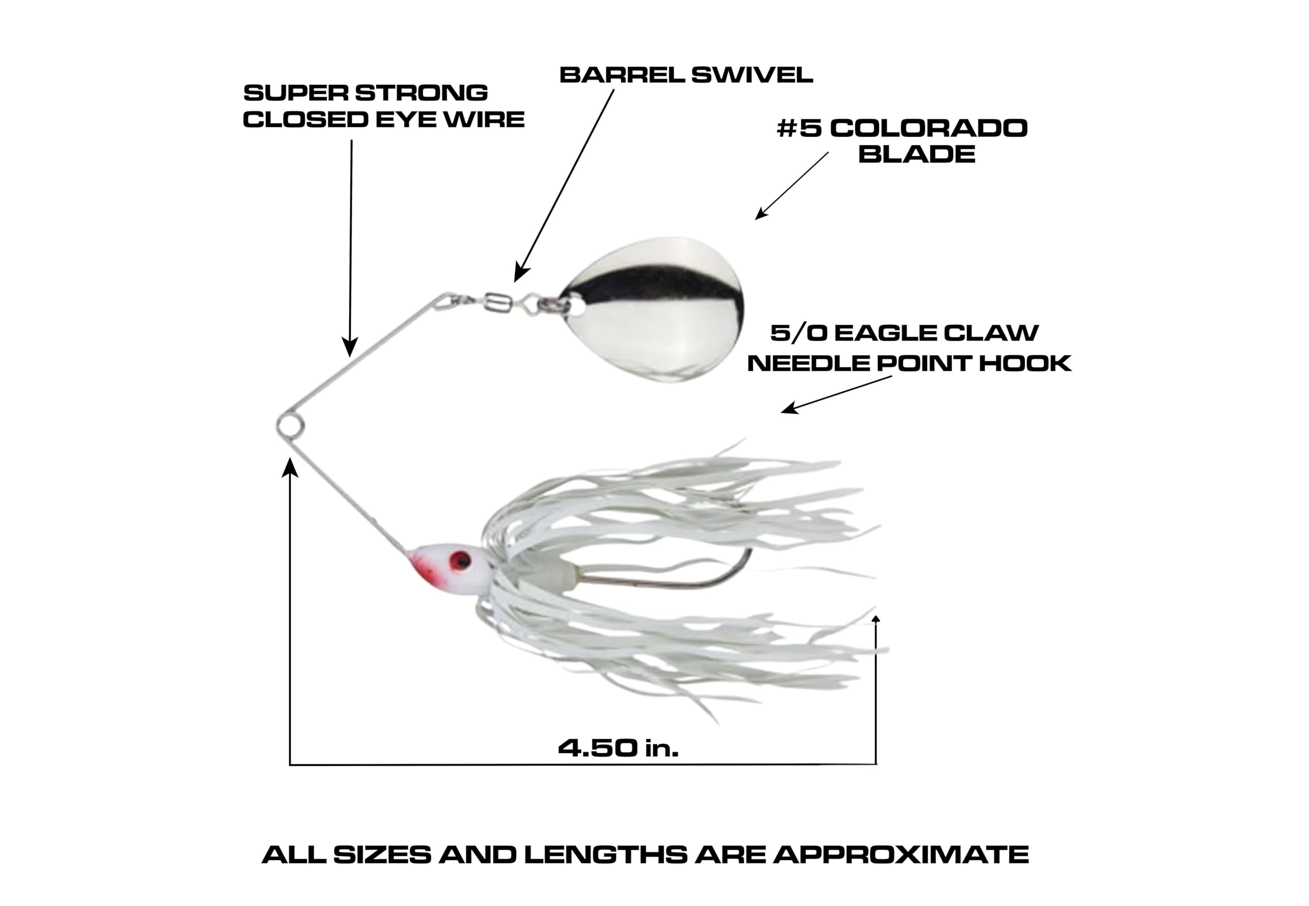 Luck-E-Strike Redman spinnerbait made in USA communicates reliable craftsmanship.