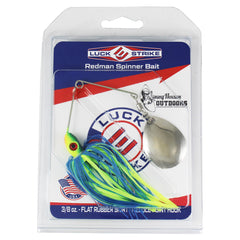 Luck-E-Strike Redman spinnerbait skirt detail shows undulating silicone for lifelike motion