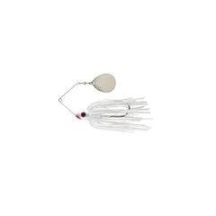 Luck-E-Strike Redman spinnerbait white skirt closeup for bass fishing in thick cover.