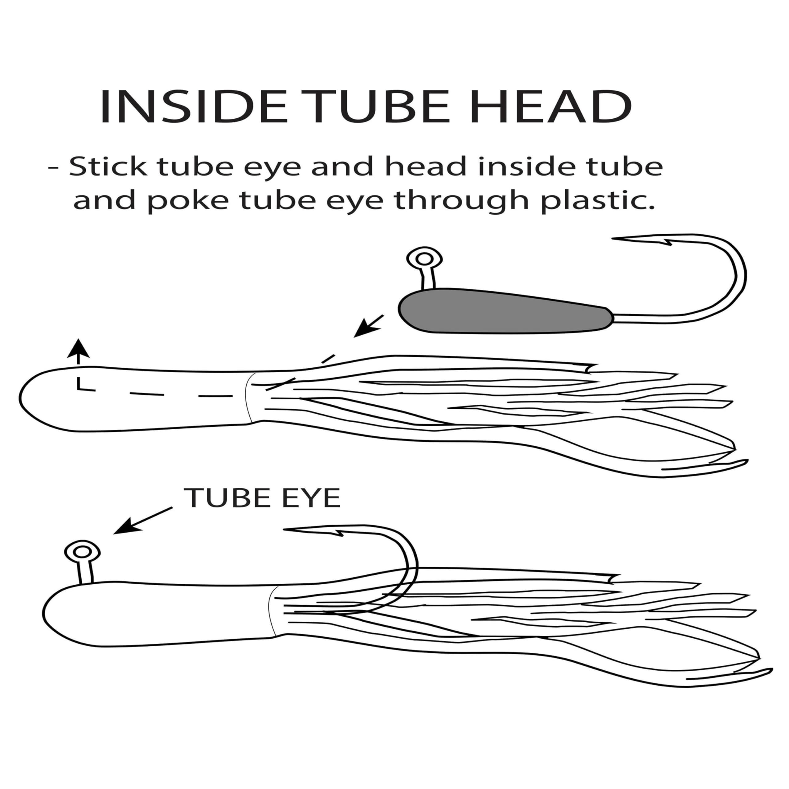 Luck-E-Strike tube heads 1/8oz ideal for jigging and casting.