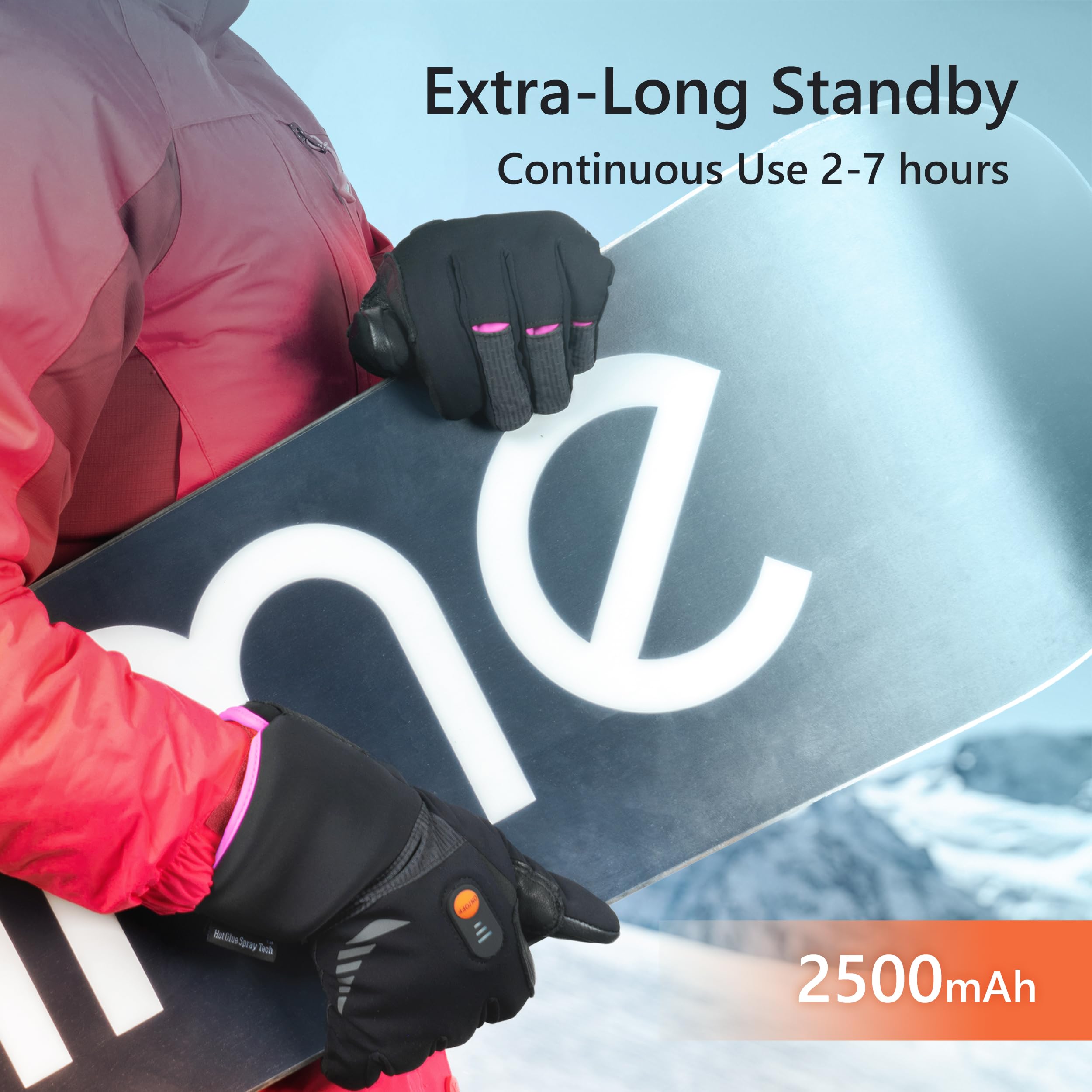 Luckcolor heated gloves offer touchscreen use on thumbs and index fingers.