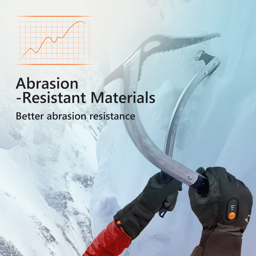 Luckcolor heated gloves exterior texture demonstrates windproof waterproof layer