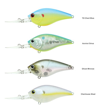 Lucky Craft LC 2.0XD dive depth view emphasizes its 12 ft running depth.