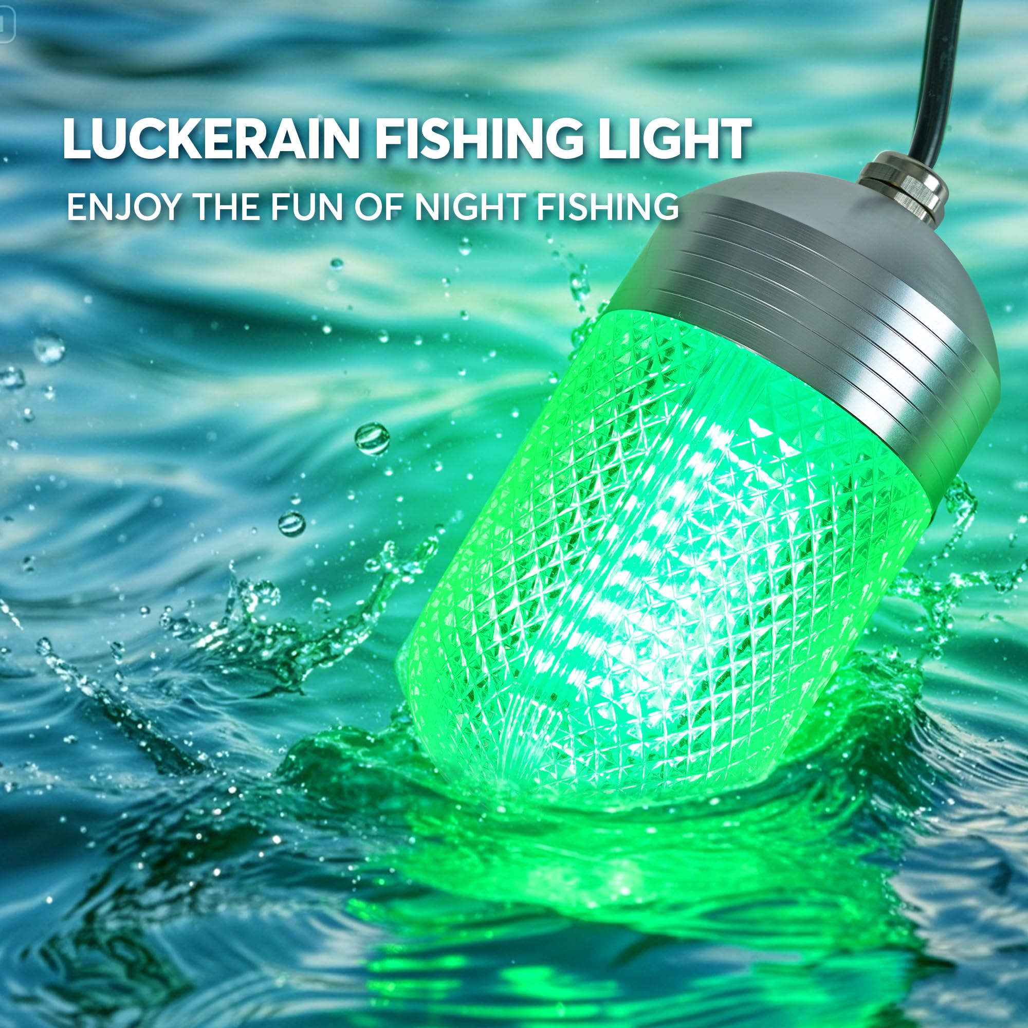 Luckerain battery-clip and cigarette-lighter adapter enables portable fishing setup.