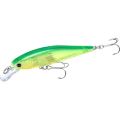 Lucky Craft B’Freeze 65SP lime chart, side view, precise jerkbait action for bass.