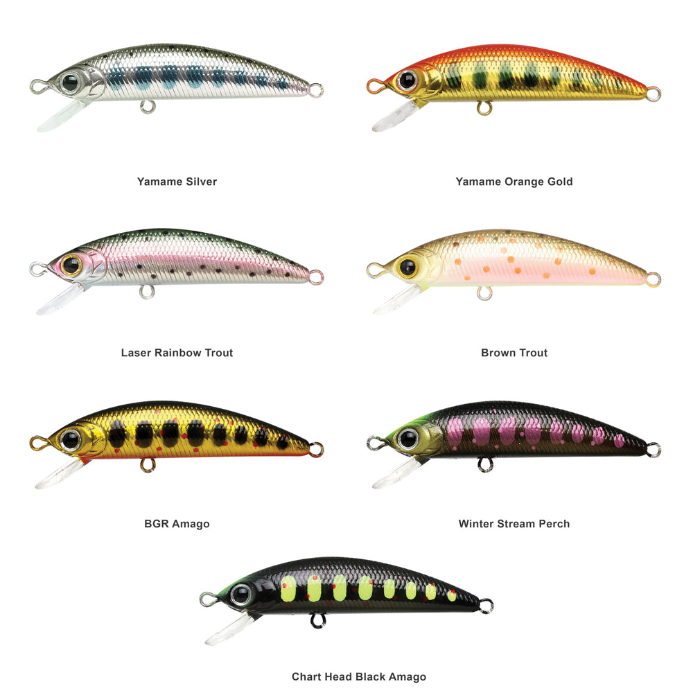 Lucky Craft Humpback Minnow 50S Sinking Trout Lure product with packaging