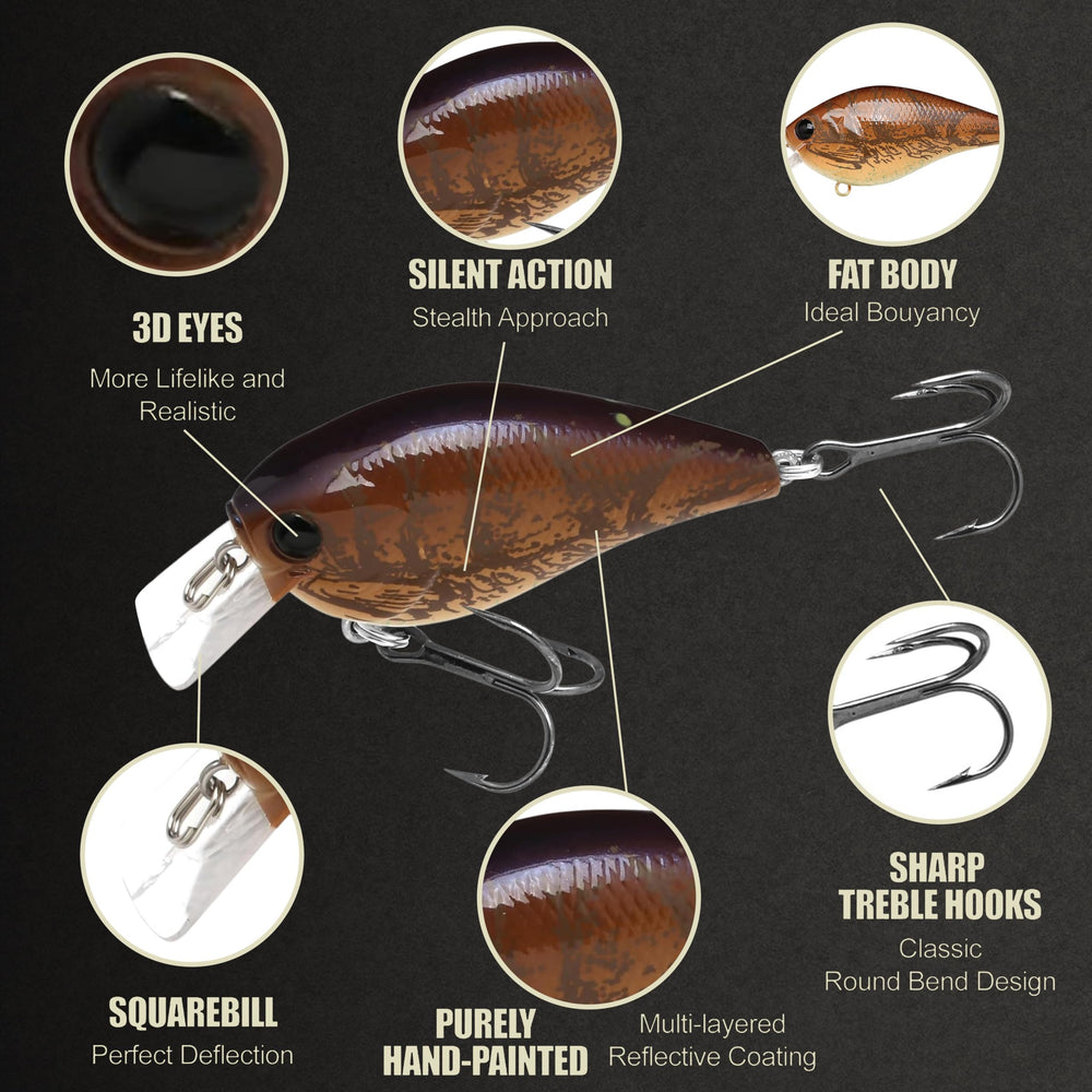 Lucky Craft LC 1.5 floating crankbait in water demonstrating easy shallow-water casting.