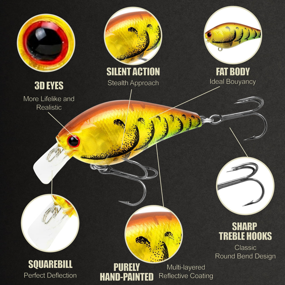 LUCKY CRAFT LC 1.5 packaging close-up highlighting quality finishes and hooks