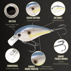 Lucky Craft LC 1.5 silent crankbait top-down view demonstrates floating design for shallow water bites.