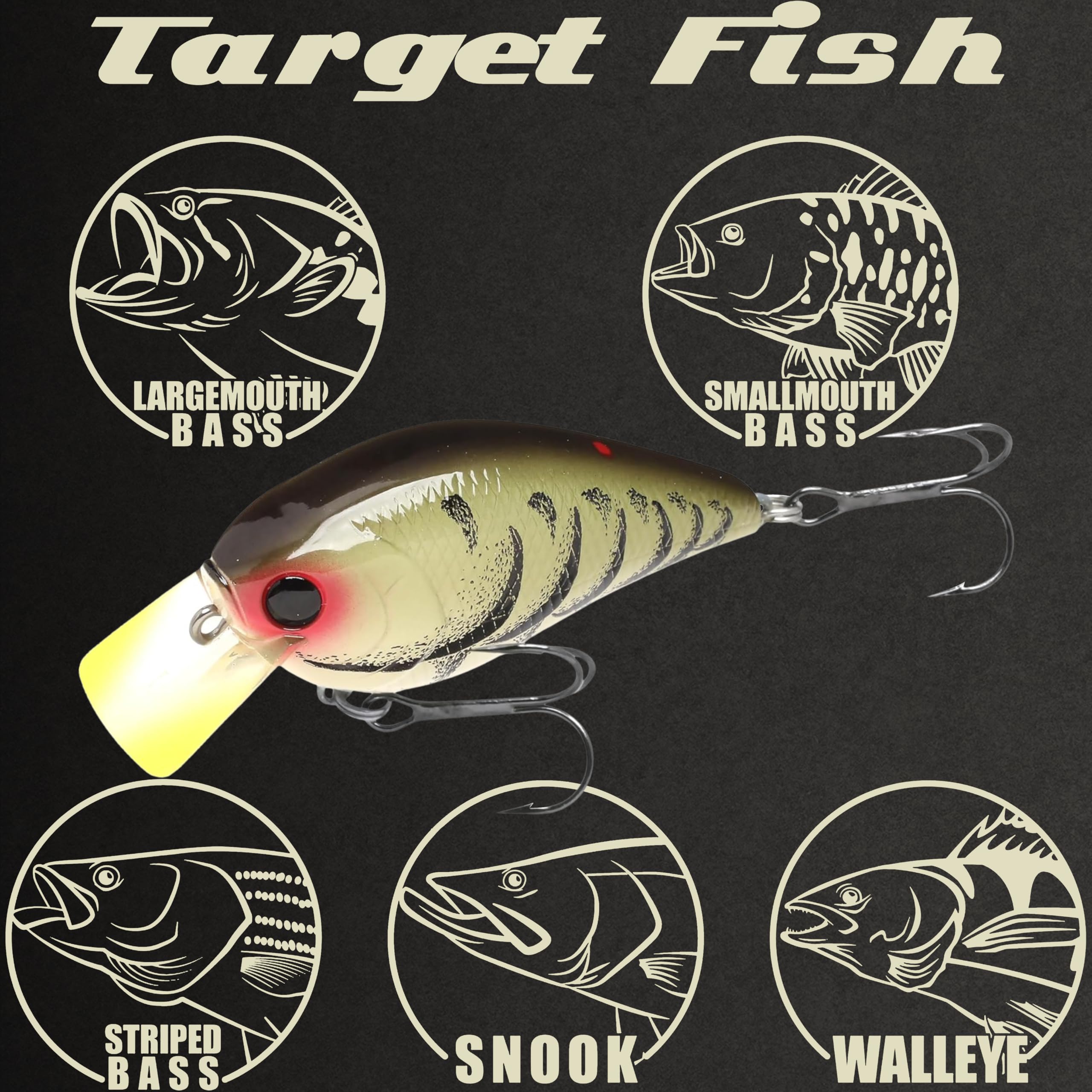 Lucky Craft LC 1.5 tournament hooks visible on crankbait for sharp bites