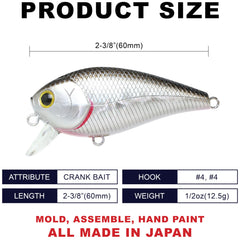 LUCKY CRAFT LC 1.5SSR side profile - Golden Shiner color