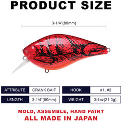 Lucky Craft LC 4.5 Silent Squarebill Craw color - back view