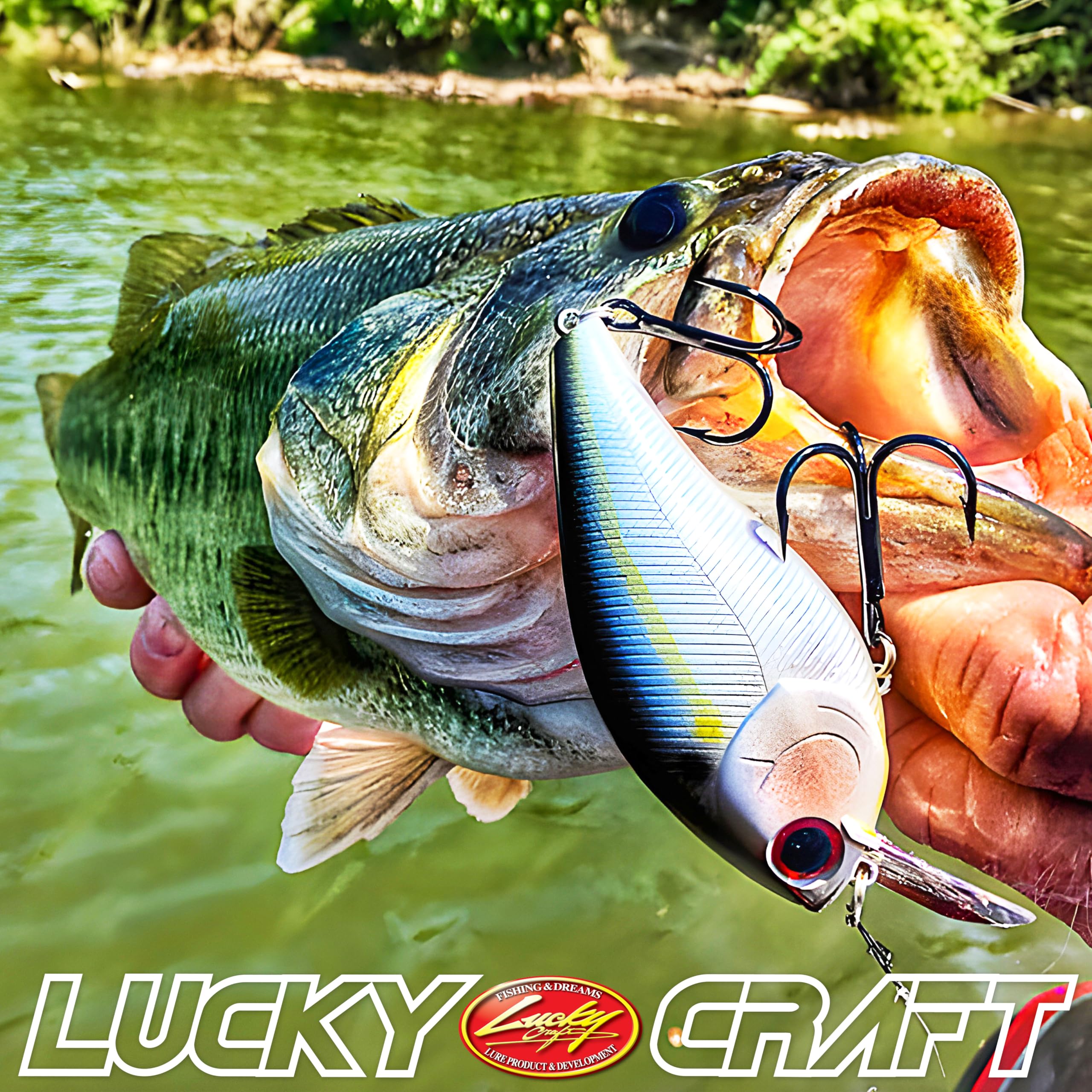 LC Series 4.5 Silent Squarebill resting on tackle board - Craw color
