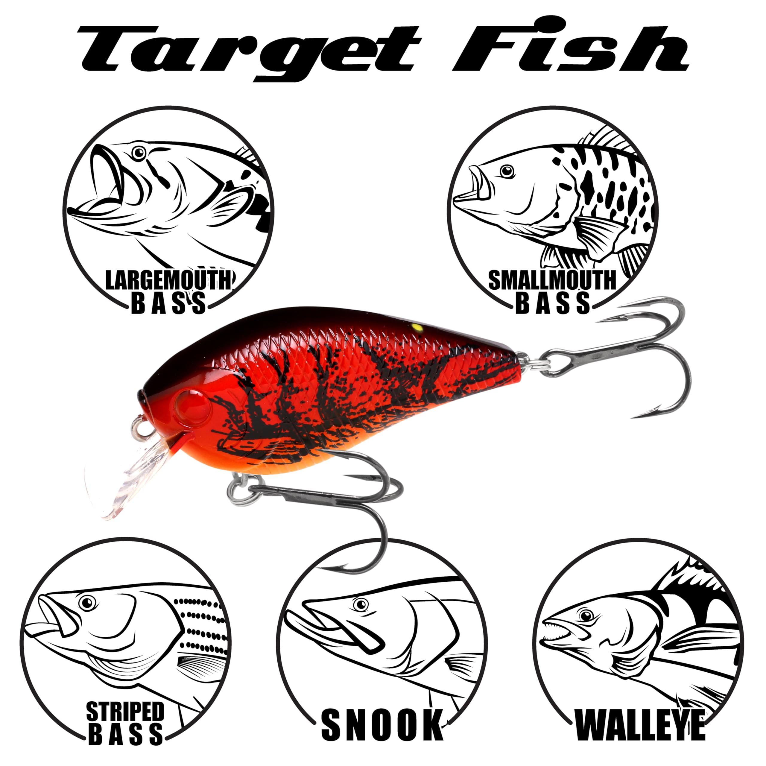 Lucky Craft LC DRS vivid finish pattern enhances lure appeal.