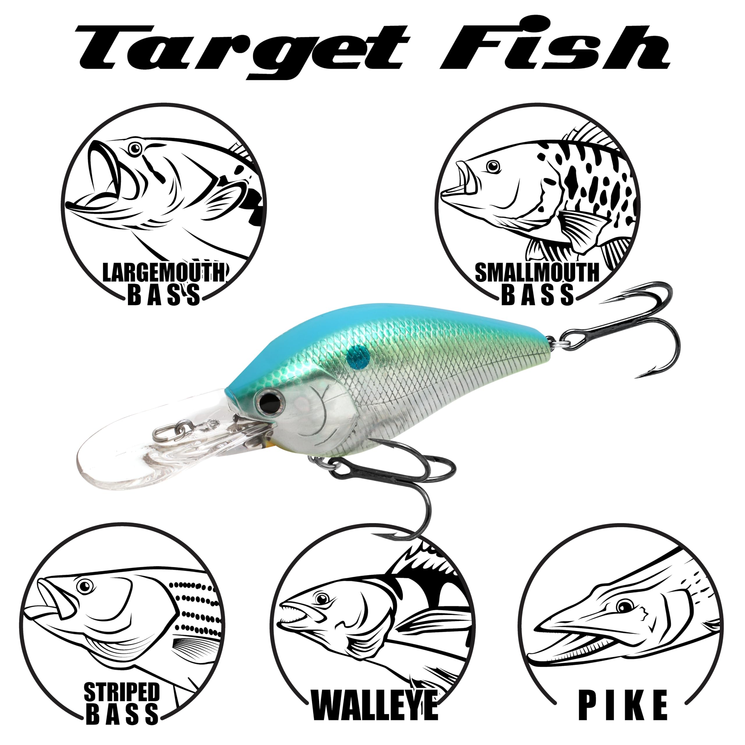 Ghost Minnow 238 color finish with 3D gills