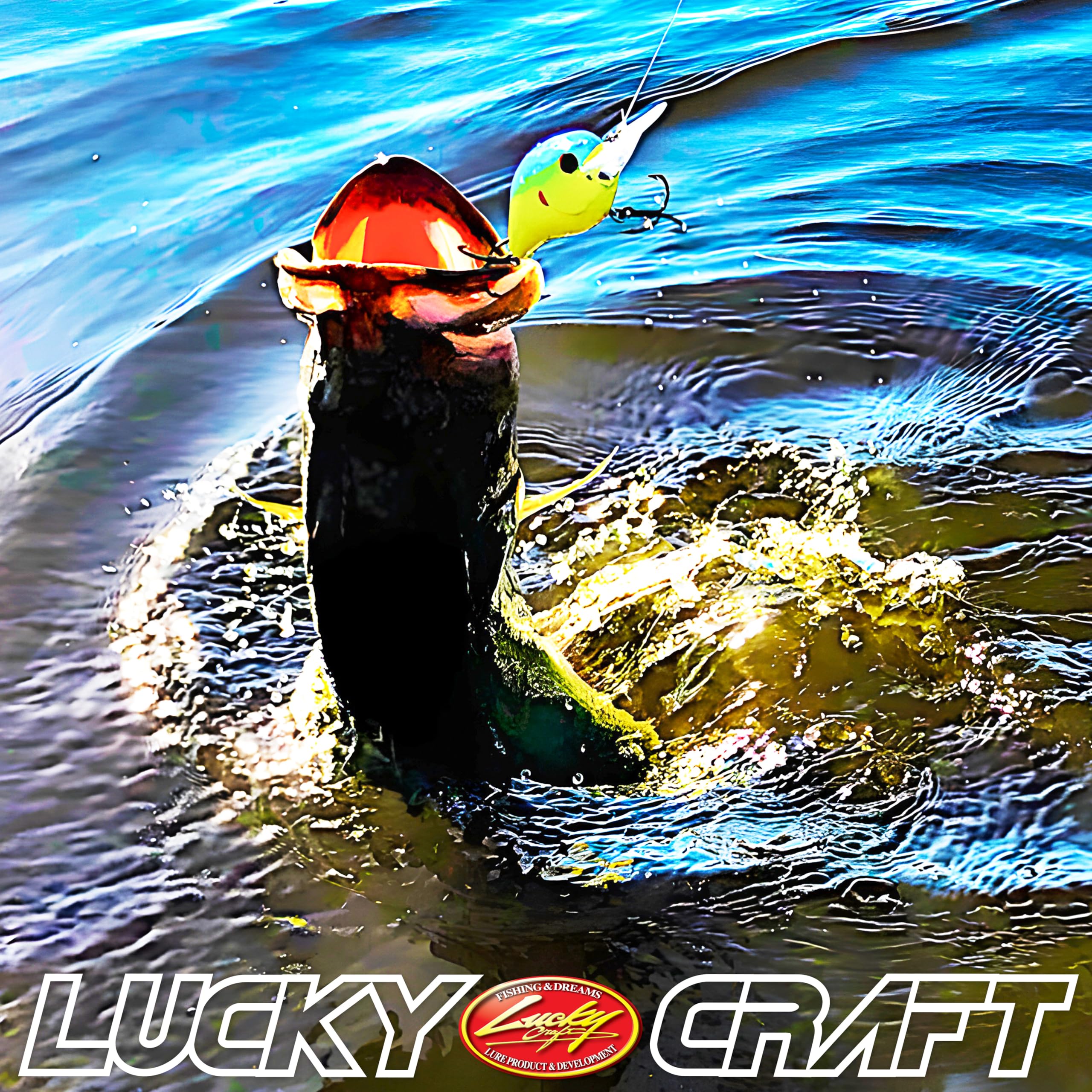 LC 3.5 Silent Crankbait in tackle box with freshwater gear