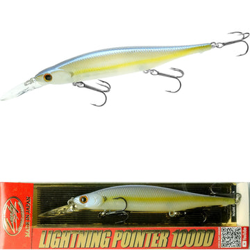 LUCKY CRAFT Lightning Pointer 100DD side view showing neutral suspend at seven feet