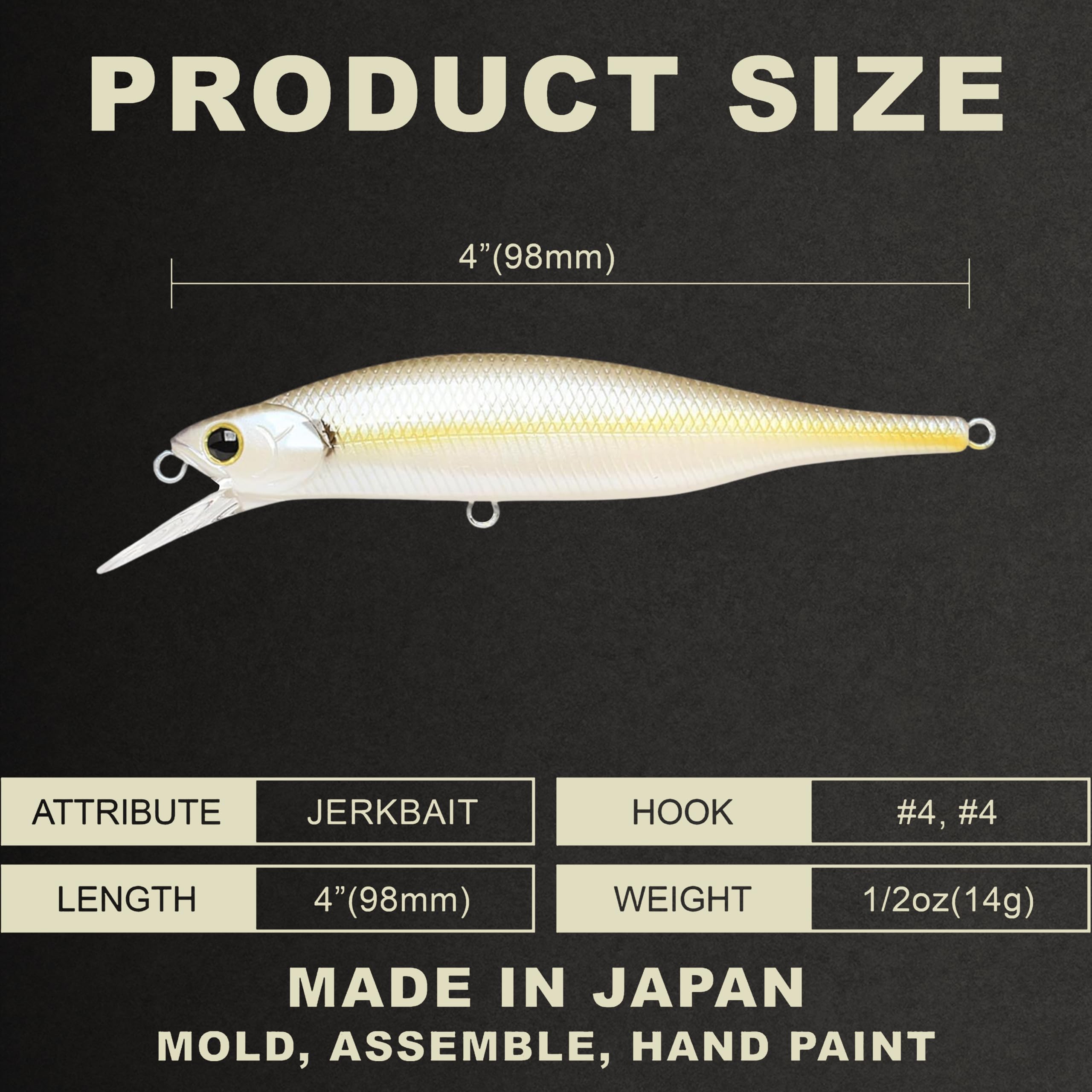 LUCKY CRAFT Lightning Pointer 98XR side view highlighting balanced construction for long casts
