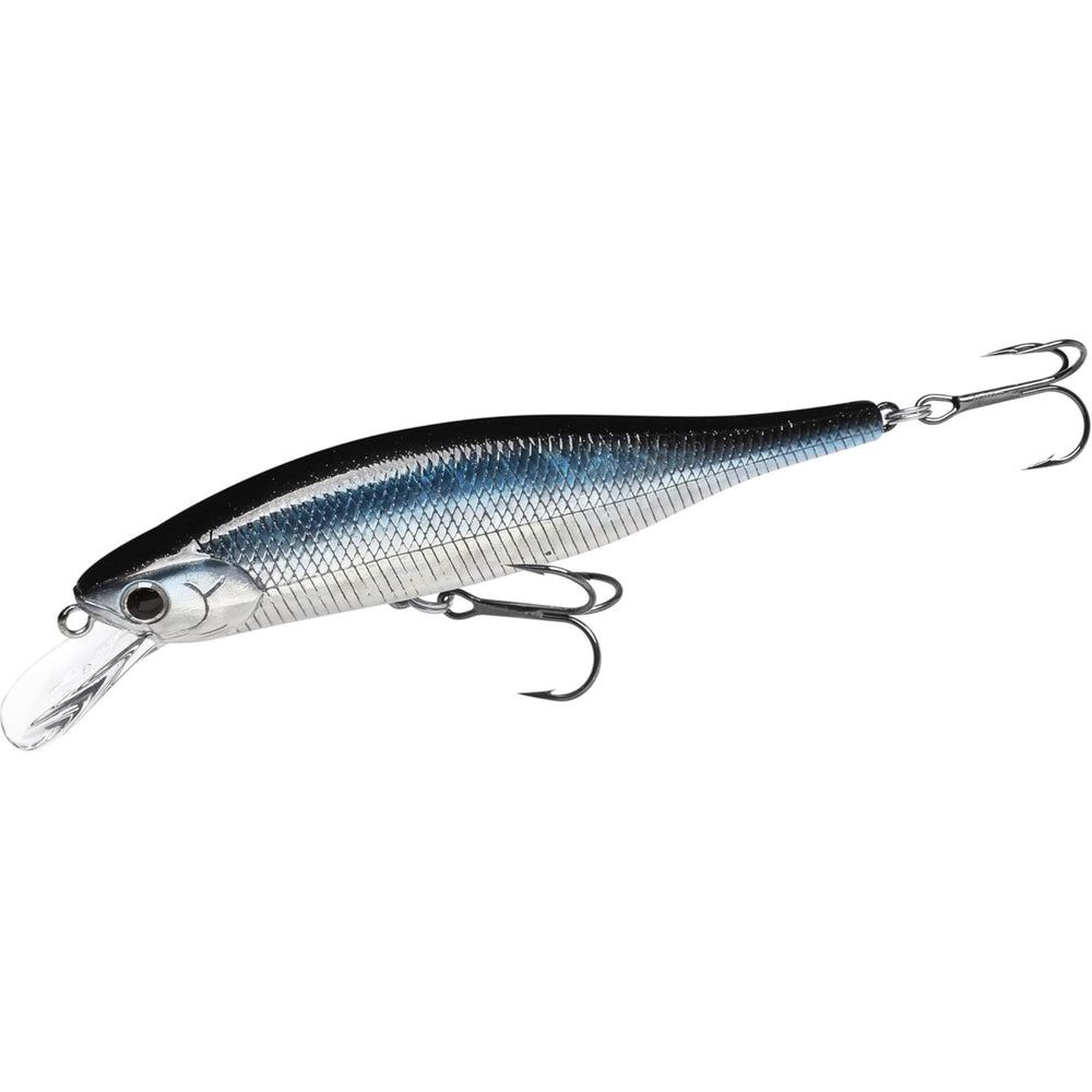 LUCKY CRAFT Lightning Pointer 98XR glides through water to boost casting distance and bass attraction.