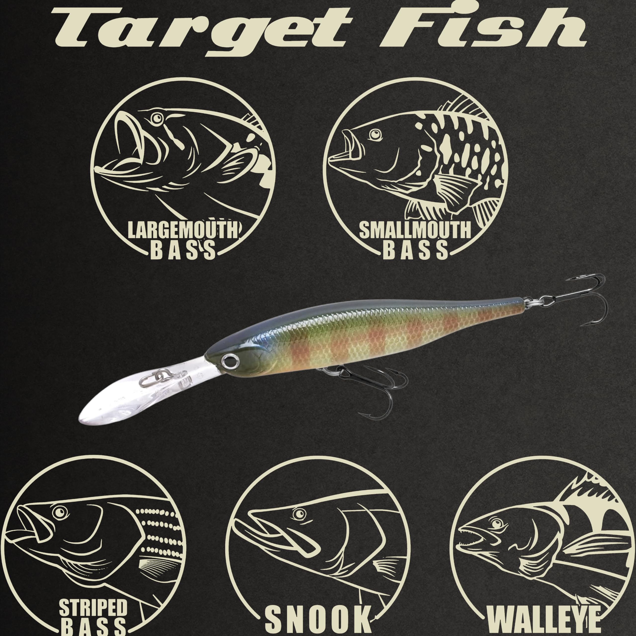 Lucky Craft Lightning Staysee 90SP hand-painted finish enhances realism and visibility.