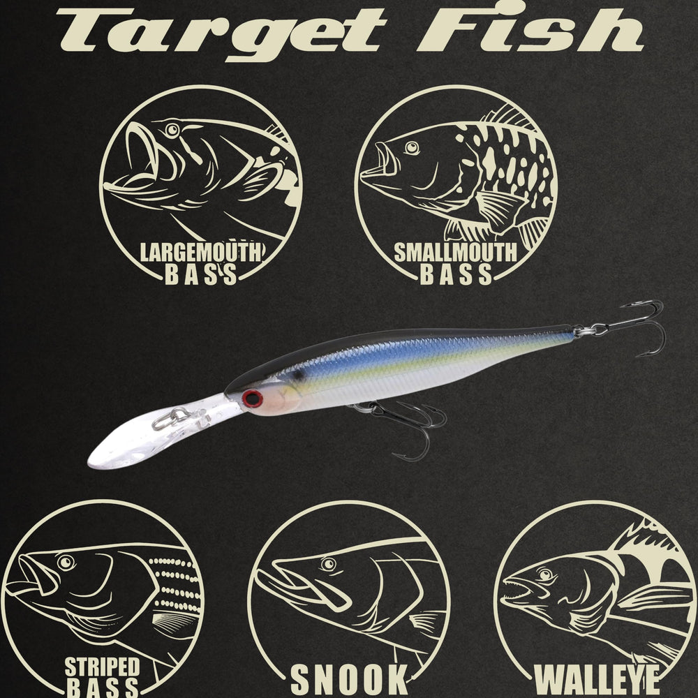 Lucky Craft Lightning Staysee 90SP two treble hooks for strong hookups