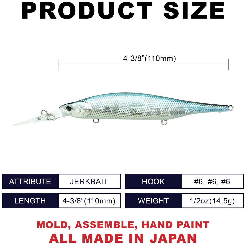 LUCKY CRAFT Staysee side-to-side wobble draws reaction strikes from bass