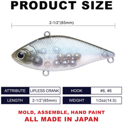 LUCKY CRAFT LV-150 sinking lure demonstrates long-casting potential for lakes