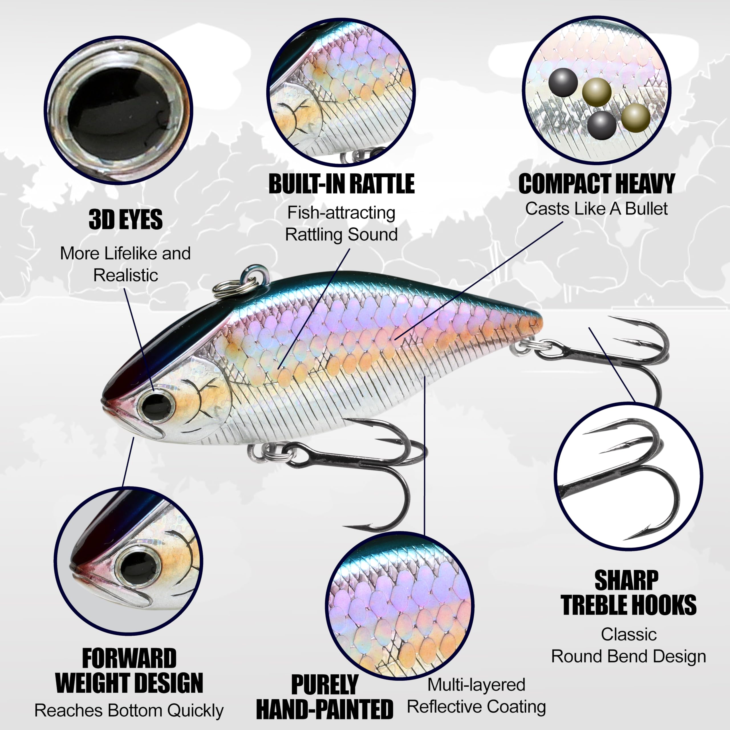 LUCKY CRAFT LV-150 compact profile aids shallow-water bass setups