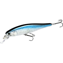 LUCKY CRAFT Pointer 100 Zebra Aurora Black front view showcasing lifelike baitfish action for bass